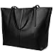 YALUXE Women's Large Capacity Leather Work Tote Zipper Closure Shoulder Bag