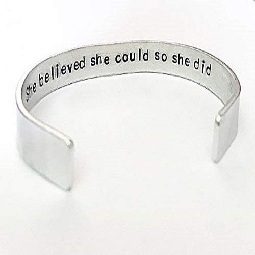 Secret Message Cuff Bracelet Personalised Quote Adjustable