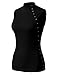 H2H Womens Sexy Casual Slim Fit Sleeveless Blouse Tank Top