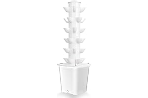 30 Plant Hydroponic Tower Garden, 6 Layer Vertical Growing System Kit, Indoor Aeroponic Planter for Herbs, Vegetables, Fruits