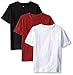 American Hawk Big Boys 3 Piece Pack Crew Neck Pocket T-Shirt, Marled Dark Red/White/Black, 10/12