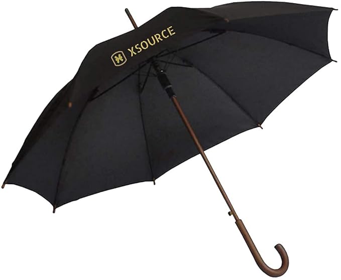 Neelmadhav Enterprise Stick Umbrella Automatic Open Curved Wooden Hook