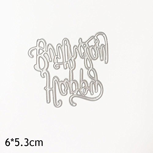Metal Cutting Dies, Scrapbooking Photo, Album Decor, Stencil Template Paper Card Making, Embossing DIY Crafts Molds (Happy Birthday)