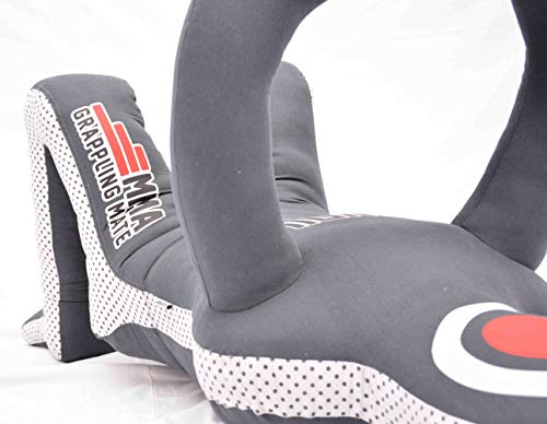 Grappling Dummy MMA Jiu Jitsu – Grappling Wrestling Dummy – Made from Durable Canvas Fabrics – MMA Dummy for Multiple Drills UNFILLED (Grey, 66'')