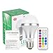 NetBoat LED Color Changing Light Bulb with Remote Control,10W E26 RGB+Warm White LED Bulbs Dimmable,Memory Function and Wall Switch Control,Ideal Lighting for Home Decoration,Stage,Bar,Party,2 Pack