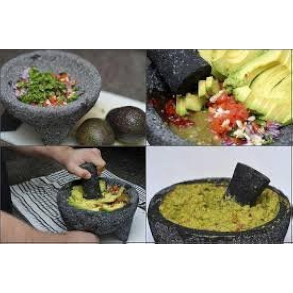 TLP Mortar & Pestles Molcajete Authentic Handmade Mexican 8.5