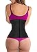 SHAPERX Women's Latex Waist Trainer Corset Waist Cincher Body Shaper Slimmer Tummy Control Shapewear, SZ1988-3-Black-XL