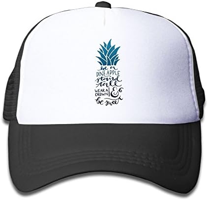 Jiajialiu Mesh Back Trucker Cap Be A Pineapple Adjustable Printing Cool Snapback Hat For Kids