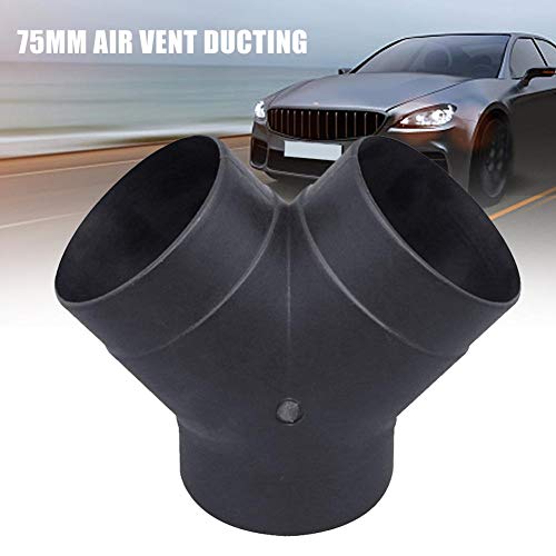 Rosymity 75mm Heater Pipe Duct Warm Air Y Outlet,Made by ABS Materials/120 Degrees Not Deformed/Fit for Webasto, Eberspaecher and Another Air Parking Heater.