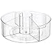 mDesign Deep Lazy Susan Turntable Storage Food Bin Container with Cup- Divided Spinning Organizer - 5 Sections - for Kitchen Cabinets, Pantry, Refrigerator, Countertops, 11.5