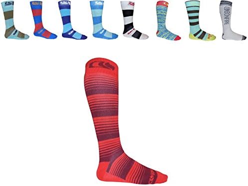 Bonfire Sport Premium Snowboard Socks / Ski Socks Unisex ✓ Performance Winter Sport Socks with Reinforced Compression Arch (BFS 111, L/XL)