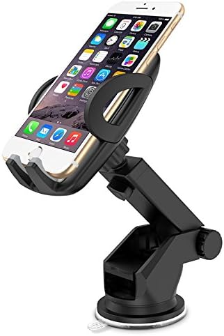 NHTure Cell Car Mount Universal Phone Holder with Quick Release Button for iPhone 7 Plus 6s Plus SE Samsung Galaxy S7 Edge S6 Edge Note 5 &amp;Other Smartphone - Retail Packaging