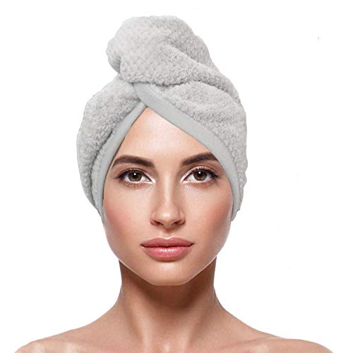Fast Drying Hair Towel Turban Wrap for Women, AntiFrizz and Microfiber