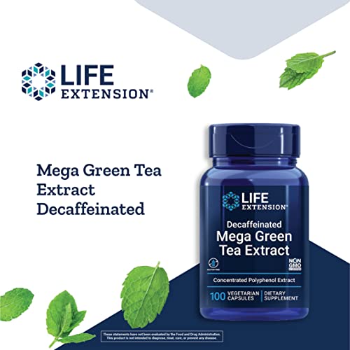 Life Extension Mega Green Tea Extract (98 Polyphenols) Decaffeinated