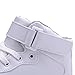 Odema Women Men High Top USB Charging LED Sport Shoes Flashing Sneakers, White, 7.5 B(M) US