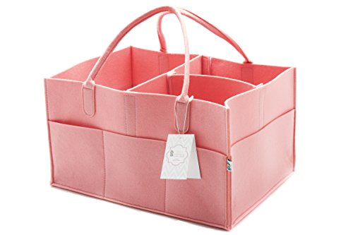 Little Tinkers World Baby Diaper Caddy & Extra Large Organizer for Diapers, Wipes & Nursery Storage Bin – Pink - Thumbnail 6