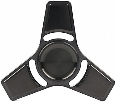 Tonado Fidget Spinner - Premium Metal EDC Fidget Toy with Silicon Nitride Ceramic Hybrid Bearing (Black Stainless Steel B)