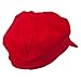 Circle Mario and Luigi Embroidered Cotton Newsboy Cap - Red M-L