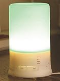 6 Color LED Ultrasonic Aromatherapy Diffuser 120 ml for Essential Oils - Changing Colored LED Lights, Portable, Waterless Auto Shut-off and Adjustable Mist mode