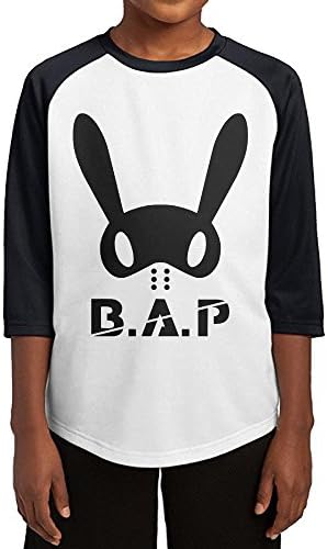 GUYT Youth Boys B.A.P Raglan 3/4 Sleeve T-Shirt Black Size L