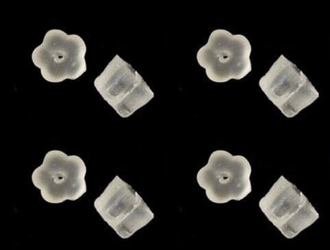 100pcs Earring Safety Backs Rubber Petal Style Earring Wire Stopper