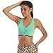 YAHA Women's Sports Bra Racerback Yoga Workout Bra - Front Zip Closure