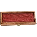 Ka-Bar Walnut Knife Display Case Glass Top