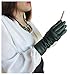 Fownes Women's Cashmere Lined Smart Peacock Green Leather Gloves 8/XL