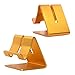 Ctronics Portable Cell Phone Stand Holder for Tablets, E-readers and Smartphones Durable Aluminum Mount Compatible for Apple iPhone 6 Plus 5S 5C 5 4S 4 3 3GS iPod - Golden