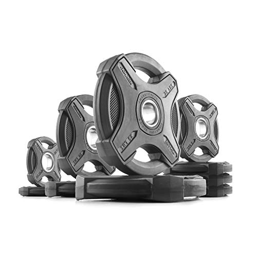 XMark 95 lb Set Signature Plates, Olympic Weight Plates, Olympic Weight Set, 2-Inch Weight Plates, Cutting-Edge Design