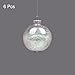 KI Store Clear Christmas Balls Ornament Plastic Shatterproof Large Christmas Tree Ornaments Iridescent 3.15 Inch Tree Decorations Set of 6