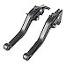 MTO® Pair YAMAHA 02-03 R1 / 99 - 04 R6 / 06 - 09 R6S / 01 - 05 FZ1 FAZER Short Brake Clutch Levers Black 1999 2001 2002 2003 2004 2005 4YFY688F14SB
