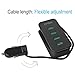 Car Charger, EVTECH [4 Ports, 24W/4.8A] Smart Multiple USB Vehicle Charger,(Universal Portable Rapid Travel Charger) with Extended 3.3ft Cable for All Smartphones, Tablets, GPS & Cellular Devices