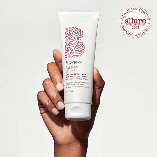 Briogeo Farewell Frizz Blow Dry Cream Heat Protectant for Hair, Anti
