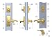 Ideal Security Handle Set with Latch and Keyed Deadbolt, Screen Door Handle, Storm Door Handle, Black
