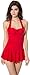 Women's One Piece Floral Ruched Halter Push Up Slim Tummy Control Tankini Swim Dress