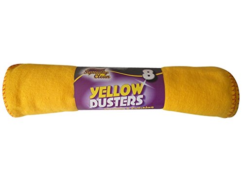Squeaky Clean Yellow Dusters 8 Pack (Q)