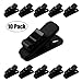 FENGWANGLI Earphone Wire Clip Headphone Mount Cable Clothing Clip Earbud Clip to Keep Earphone/Microphone Cord in Place for 1.5mm Wire Diameter Round Wire Earphone,10 Pcs (Black)
