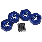 BQLZR Dark Blue CC01-005 Aluminum Alloy Wheel Hub Hex 12x5mm Mount and Pin Upgrade Parts for TAMIYA CC01 4WD RC1:10 Car Pack of 4