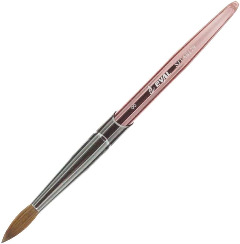 Brushes Acrylic Nail YIHUALE 100% Kolinsky Sable Brush Professional Nail Art Tool Rose Gold Size 8