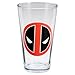 Vandor Marvel Deadpool 4 pc 16 oz Glass Set, Red, Black, and White