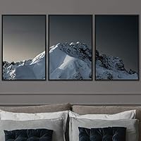 3 Piece Framed Canvas Wall Art Snow Mountain Canvas Prints Home Artwork Decoration for Living Room,Bedroom - 16