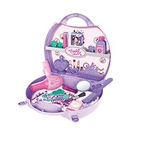 Agelloc 29pcs Pretend Makeup Kit for Girls Pretend Play Makeup Vanity Case with Cosmetic Toy Set Beauty Salon Dress-up Suitcase Toys Best Gift for Girls Toddlers