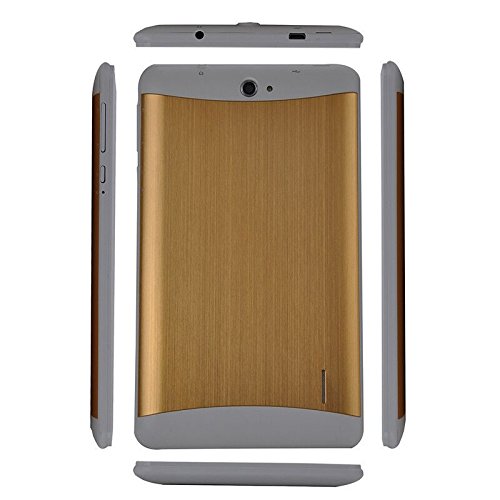 7" Google Android 4.4 phablet Dual SIM Card Support 3G Wifi Call Tablet Pc Smart phone GPS RAM 1G+8G (Gold) - Thumbnail 2
