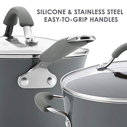 Rachael Ray Cucina Nonstick Saute/All Purpose Pan with Lid, 12 Inch