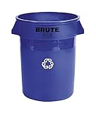 32 Gallon BRUTE® Recycling Container without Lid (RCP2632-06BLU) Category: Recycling Trash Cans and Containers