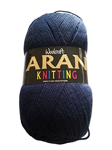 Woolcraft Aran Knitting Yarn 400g with Wool 862 Navy