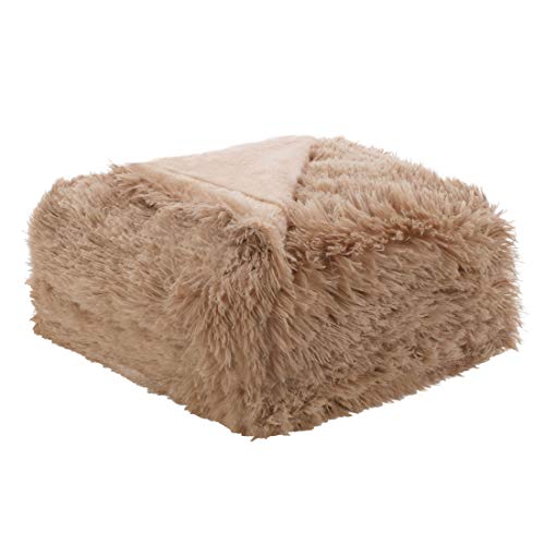 uxcell Solid Faux Fur Full Size Blanket 70 inches x 78