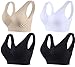 HuaErZui Girl Bra Sports Bra Bralettes Seamless Fitness Sleep bra High Impact Removable Padding 4 Pack (M)
