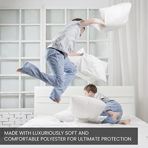 Everlasting Comfort Premium Zippered Waterproof Pillow Protector by White Pillow Case